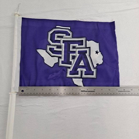 Stephen F Austin Window Flag Purple Gray White - Picture 4 of 9